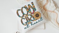 cowgirl throw pillow for couch, country girl gifts, serape throw pillow, trendy home decor, cowgirl gifts for girls, southwestern decor for