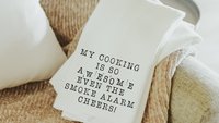 my cooking is so awesome funny kitchen towels, sarcastic kitchen hand towels, cooking gifts for her, grilling gifts for men, chef gifts for