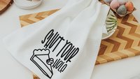 shut your pie hole funny kitchen towels, sarcastic gifts for women, sassy kitchen hand towels, baking gifts for her, snarky home decor, best