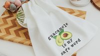 deviled eggs funny kitchen towels, guacamole gift, sassy gifts, safe word kitchen hand towels, smut reader gift, trendy Mothers day gifts