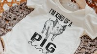 funny newborn pig outfit, I'm kind of a pig deal bodysuit, farm baby outfit boy, for girl, pig gift for babies, teacup pig baby outfit, best