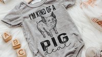funny newborn pig outfit, I'm kind of a pig deal bodysuit, farm baby outfit boy, for girl, pig gift for babies, teacup pig baby outfit, best