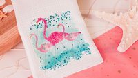 flamingo throw pillow for couch, flamingo kitchen towels, coastal decor beach house gifts, flamingo gifts for women, tropical decor, unique