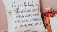 they walk beside us every day memorial throw pillows for sofa, those we love don't go away remembrance gifts for grandmother, loss of mother
