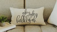 glory glory hallelujah christian throw pillow for couch with insert, Bible study leader gift, religious decor, faith gifts for women, pastor