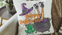 Happy Halloween throw pillows 