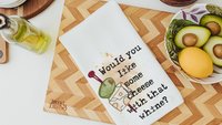 funny wine kitchen towel, home bar accessories, mother in law gift for mothers day gift from daughter, wine gifts for women, wine and cheese