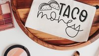 taco money pouch, funny makeup bag for women, taco gifts for teachers, cosmetic bag for purse, taco lover gift, zipper pouch college student