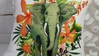 wild and free elephant throw pillow for bed funky decor, tropical decor for home, jungle nursery decor, elephant gifts for women, safari