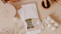 crazy heifer funny kitchen towels for women, highland cow gifts for cow lovers, cute cow kitchen decor, sunflower cow hand towels for