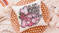 let them praise his name with dancing Christian throw pillow for baby shower, ballerina nursery decor, ballet gifts for girls, reading nook