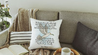 personalized dove of peace hug from Heaven pillow for couch, bereavement gift loss of mother sympathy gift for daughter, remembering a loved