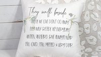 they walk beside us every day memorial throw pillows for sofa, those we love don't go away remembrance gifts for grandmother, loss of mother