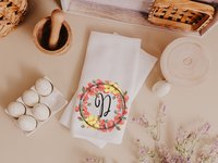 Personalized Poppy Kitchen Towel with Initial, 16x24