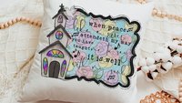 it is well with my soul hymn pillow for couch, floral Christian gifts for women faith throw pillow covers 18x18, religious gifts for Mom