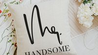 mr and mrs pillows for bed, unique wedding gifts for couple, romantic throw pillow set of two, newlywed stuff, his and hers gifts, bride and
