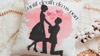 until death do us part wedding throw pillow for bed, unique engagement gifts for couple, bride and groom gifts, romantic throw pillows cover