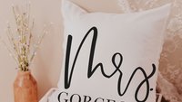 mr and mrs pillows for bed, unique wedding gifts for couple, romantic throw pillow set of two, newlywed stuff, his and hers gifts, bride and