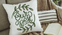 botanical throw pillow for sofa, our nest kitchen towels for friends, new home housewarming gift set for couple, greenery wedding gifts for