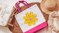 yellow daisy tote bag for women, reusable grocery bag young adult female gifts, teacher appreciation gifts for her, library tote for books