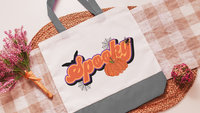 spooky tote bag for women, trick or treat bag for girls, reusable shopping bag, witchy gifts for best friend, Halloween candy bag for kids