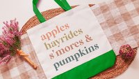 fall things fall vibes tote bag for women, apple picking autumn tote bag for teachers, reusable grocery bag cute gifts for sister, October