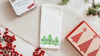 oh Christmas tree Christmas kitchen towels for friends, pine tree Christmas hand towels for bathroom, cute Christmas hostess gifts for women