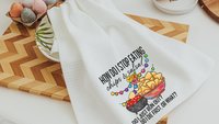sassy kitchen towels for family, chips and salsa fiesta decor, taco gifts, funny hand towels for kitchen, no drama llama gifts for women