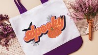 spooky tote bag for women, trick or treat bag for girls, reusable shopping bag, witchy gifts for best friend, Halloween candy bag for kids