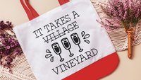 funny tote bag for women, wine gifts for Mom, reusable shopping bag, wine birthday gifts for best friend, vineyard bridal shower favors for