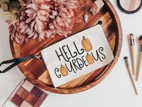 hello gourdgeous makeup bag, stocking stuffers for teenage girls, Christmas gift for daughter, cosmetic bag for purse, lash tech gifts, best
