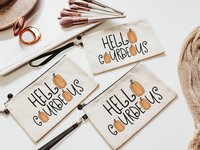 hello gourdgeous makeup bag, stocking stuffers for teenage girls, Christmas gift for daughter, cosmetic bag for purse, lash tech gifts, best