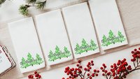 oh Christmas tree Christmas kitchen towels for friends, pine tree Christmas hand towels for bathroom, cute Christmas hostess gifts for women