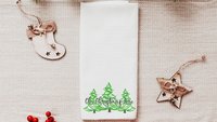 oh Christmas tree Christmas kitchen towels for friends, pine tree Christmas hand towels for bathroom, cute Christmas hostess gifts for women