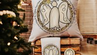 hark the herald angels sing hymn ornament wood, religious Christmas ornaments for grandma, Christian Christmas gift set for Mom, stocking
