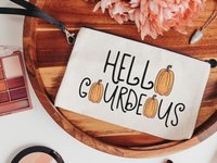 hello gourdgeous makeup bag, stocking stuffers for teenage girls, Christmas gift for daughter, cosmetic bag for purse, lash tech gifts, best
