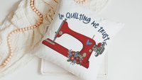 cute quilting throw pillow for Mom, craft room decor, quilter gifts, crafty gifts, she shed decorations, sewist gifts, quilting life accent
