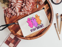 Stay Boojee Ghost Halloween Makeup Bag, 9.5x6