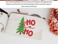 Ho Ho Ho Christmas Tree Wristlet, 9.5x6