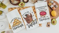 time to get basted funny Thanksgiving kitchen towels, these rolls are homemade cute kitchen hand towels, Thanksgiving hostess gift for women