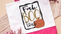 fab boo lous cute Halloween tote bag for women, trick or treat bag for girls, funny Halloween gifts for adults, eco friendly gifts, reusable