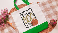 fab boo lous cute Halloween tote bag for women, trick or treat bag for girls, funny Halloween gifts for adults, eco friendly gifts, reusable