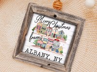 Personalized City and State Christmas Ornament, 3.14in