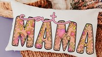 cat mama lumbar throw pillow for chair, cat gifts for cat lovers, cat mom gift, cat decor for home, new kitten gift, lumbar pillow cover