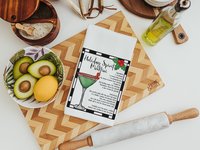 Christmas cocktail recipe Christmas bar towel, home bar accessories, cute Christmas hostess gifts for women, funny stocking stuffers for