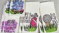 drive it like you stole it golf cart golf kitchen towel for Mom, funny retirement gifts for women, golf gifts for her, golf humor hand towel