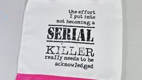 the effort I put into not serial killers tote bags, reusable shopping bag, true crime Christmas gifts for best friend, secret Santa gifts