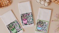 lattes and luck shamrock coffee St Patricks day kitchen towels, St Patricks day coffee bar decor, St Pattys day decor, Irish coffee hand