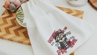 spirit animal funny kitchen towels for women, sarcastic gifts for her, raccoon kitchen hand towels for bathroom, raccoon gifts, sassy