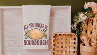 all you knead is sourdough baking kitchen towel cute kitchen decor farmhouse kitchen hand towels, bread baker gifts for her, baking gifts